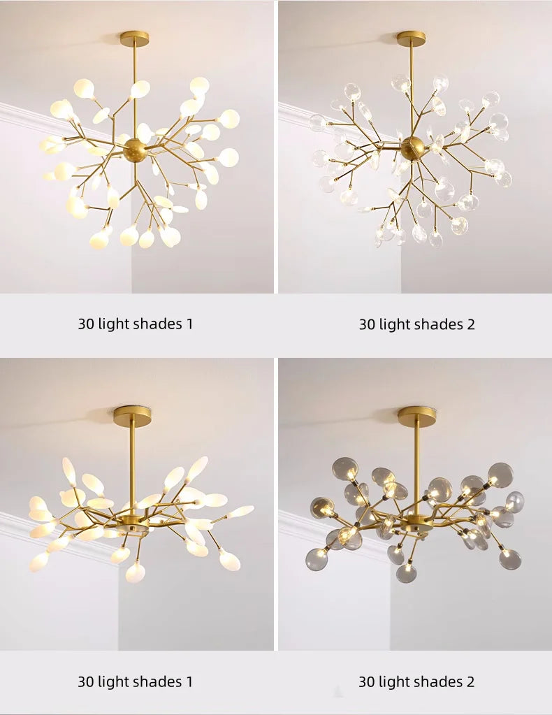 Pendant Light - Nordic G4 Led Chandelier Modern Branch Gold Black SW-36210678 - SWEET-LIGHTS