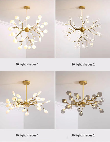 Pendant Light - Nordic G4 Led Chandelier Modern Branch Gold Black SW-36210678 - SWEET-LIGHTS