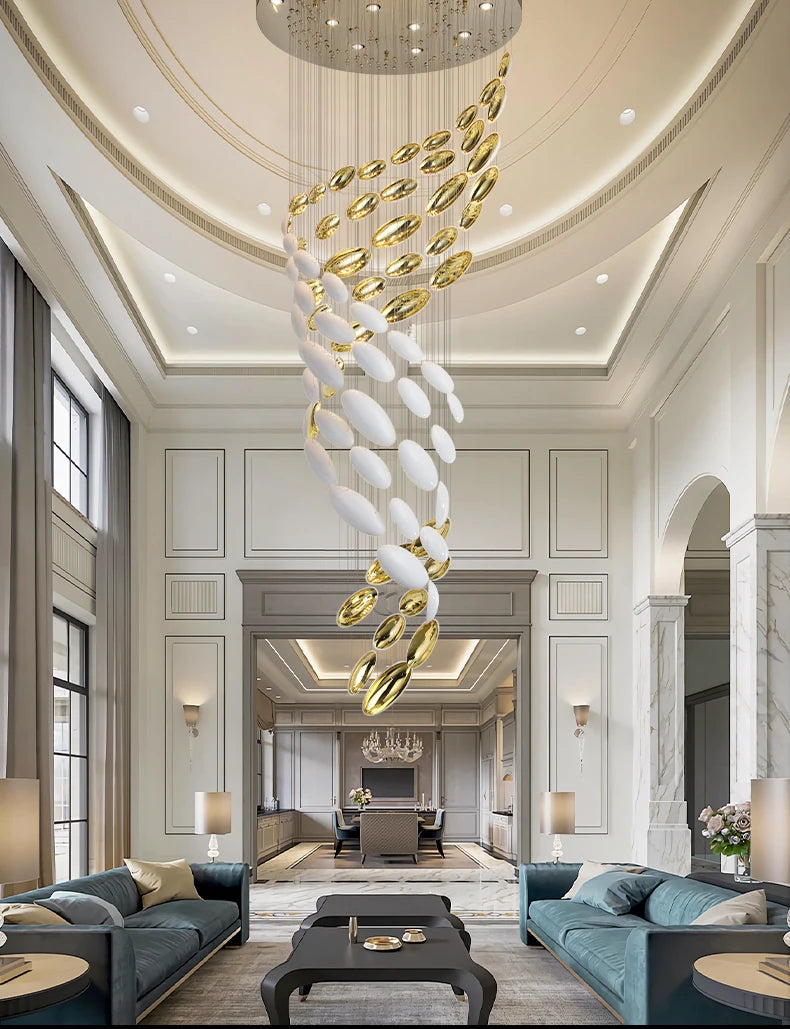 Chandelier - Luxury Lustre Bowl Hanging Chandelier Golden Dragon Egg SW-36210678 - SWEET-LIGHTS