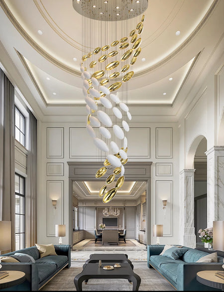 Chandelier - Luxury Lustre Bowl Hanging Chandelier Golden Dragon Egg SW-36210678 - SWEET-LIGHTS
