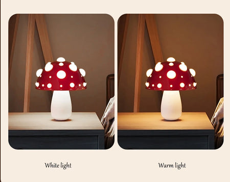 Table Lamp - Fly Amanita Mushroom Lamp with Dual Color LED G9 Bulb USB Rechargeable Desk Light SW-36210458 - SWEET-LIGHTS