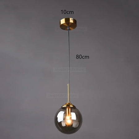 Pendant Light - Nordic Gray Glass Ball Island Pendant Lamp SW-36210678 - SWEET-LIGHTS