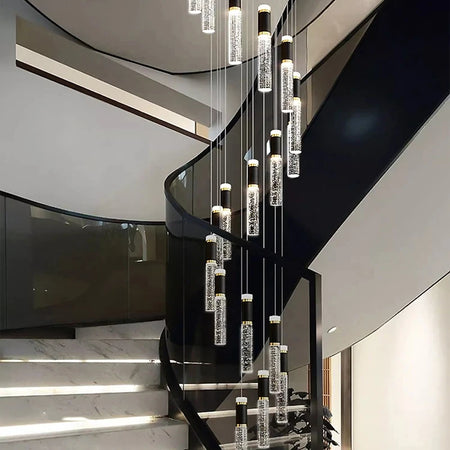 Pendant Light - Modern Crystal Stair Chandelier LED Indoor Lighting SW-36210457 - SWEET-LIGHTS