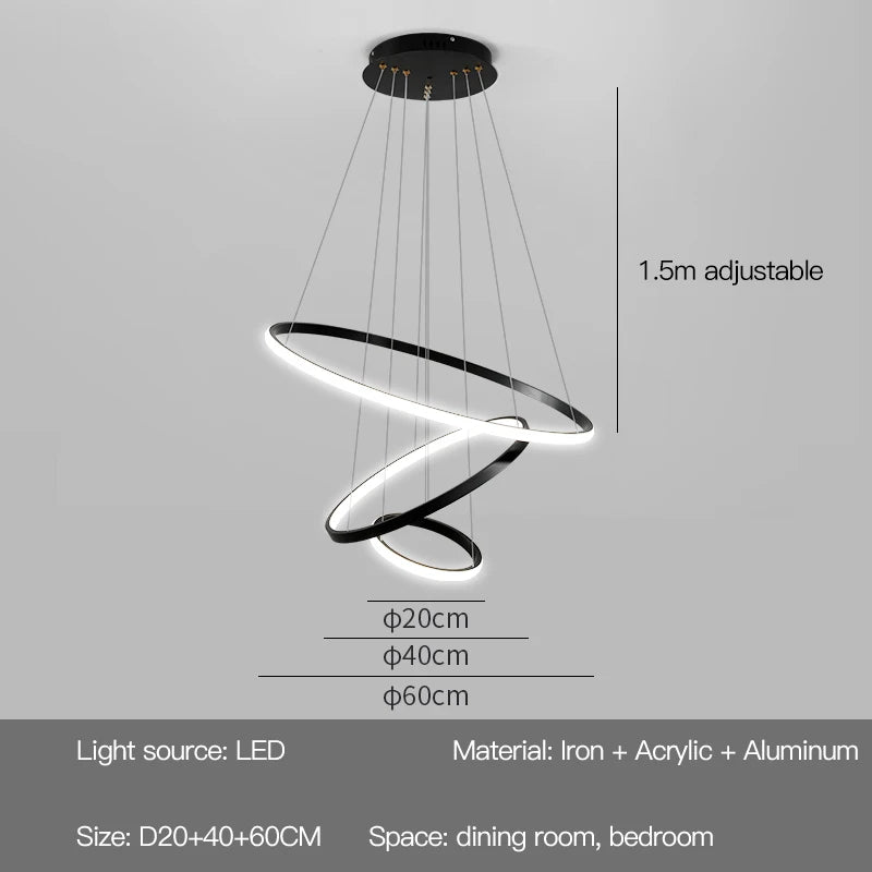 Pendant Light - Modern Round LED Chandelier Fixture for Home Decor SW-36210467 - SWEET-LIGHTS