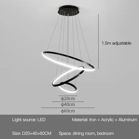 Pendant Light - Modern Round LED Chandelier Fixture for Home Decor SW-36210467 - SWEET-LIGHTS