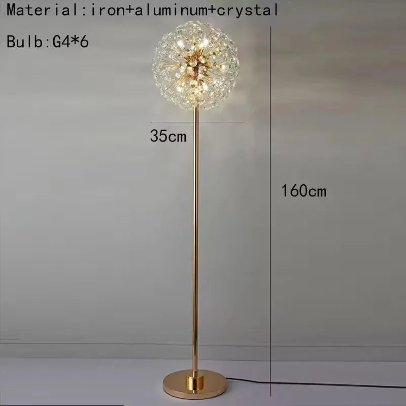 Floor Lamp - Nordic Contemporary Style Crystal Minimalistic Iron Glass Body SW-36210457 - SWEET-LIGHTS