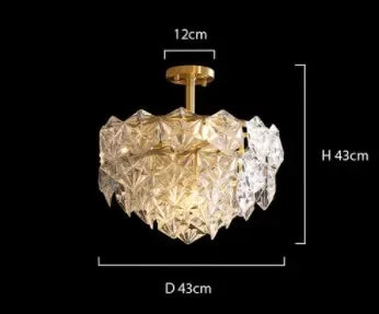 Chandelier - Modern Snow Glass Luxury for High-End Villa SW-36210478 - SWEET-LIGHTS