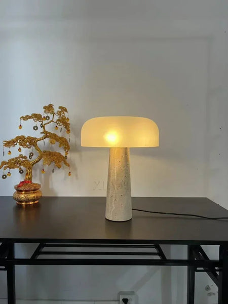 Table Lamp - Personality Simple Natural Travertine LED Mushroom Lamp SW-36210347 - SWEET-LIGHTS