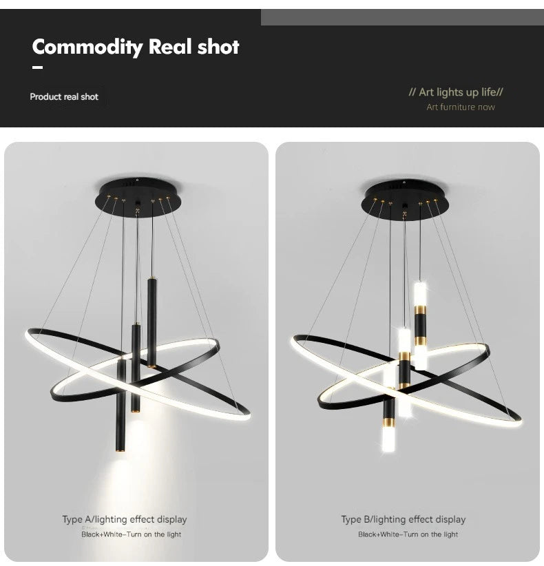 Pendant Light - Modern Round LED Chandelier Fixture for Home Decor SW-36210467 - SWEET-LIGHTS