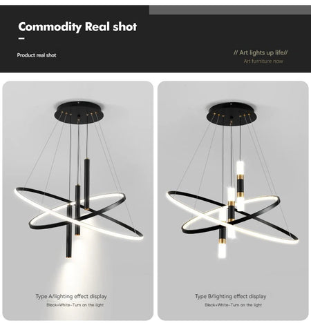 Pendant Light - Modern Round LED Chandelier Fixture for Home Decor SW-36210467 - SWEET-LIGHTS