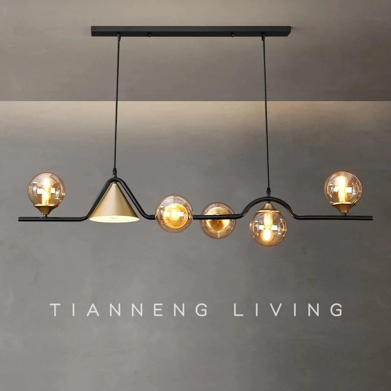 Pendant Light - Nordic Black LED Chandelier E14 Glass Ball SW-36210374 - SWEET-LIGHTS