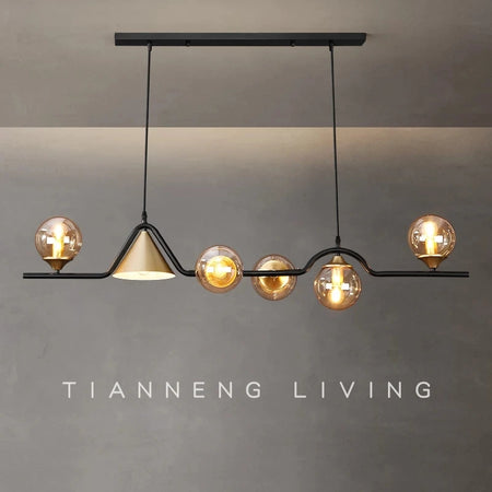Pendant Light - Nordic Black LED Chandelier E14 Glass Ball SW-36210374 - SWEET-LIGHTS