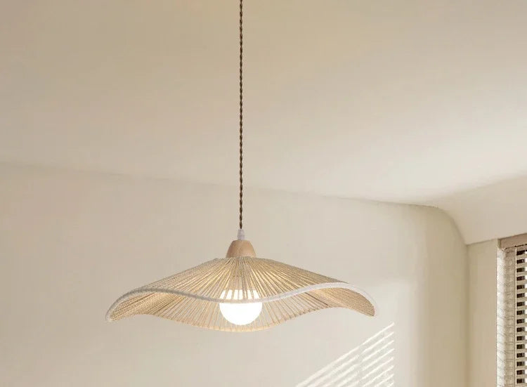 Pendant Light - SANDYHA Japanese Retro Walnut Hemp Rope Lamp SW-36210923 - SWEET-LIGHTS
