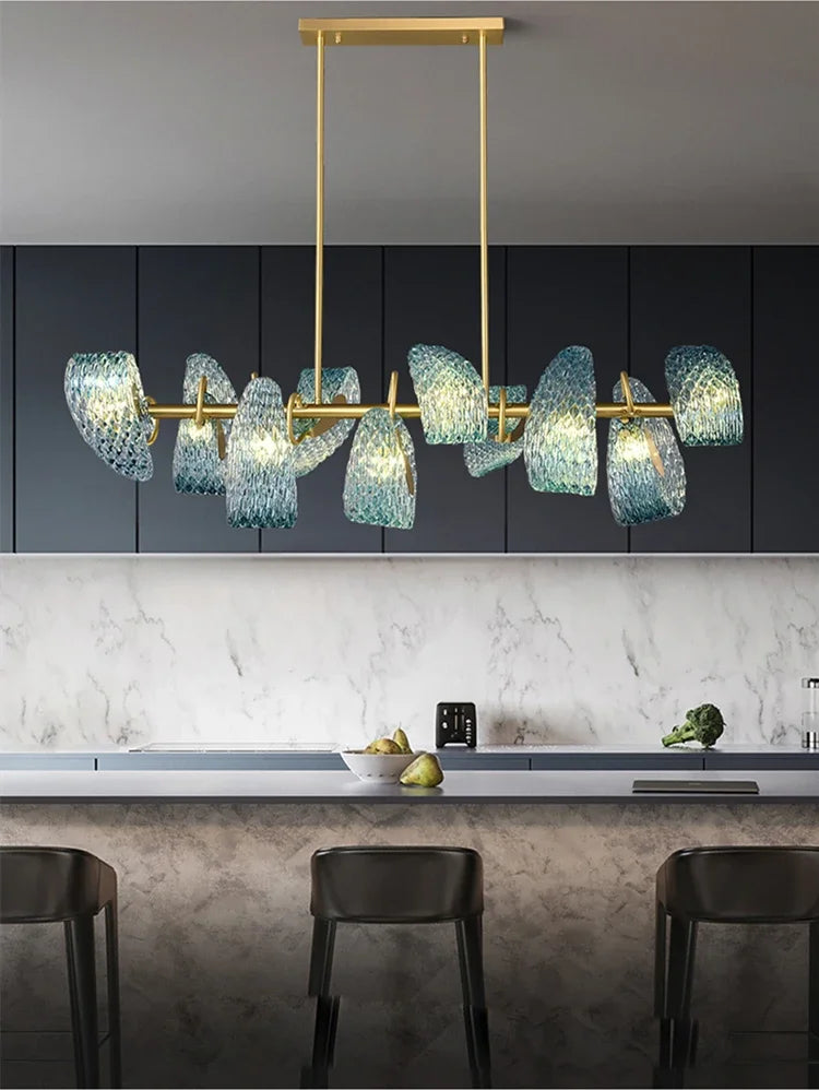 Chandelier - Hot Sales Blue Glass LED Lamp for Home Decor SW-36210457 - SWEET-LIGHTS