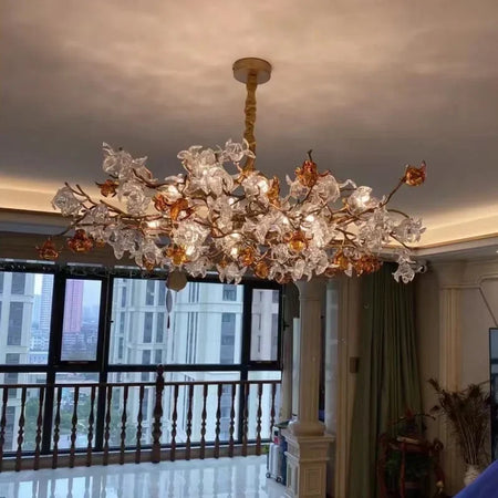 Chandelier - Style Vintage Copper Flower LED Light SW-36210458 - SWEET-LIGHTS