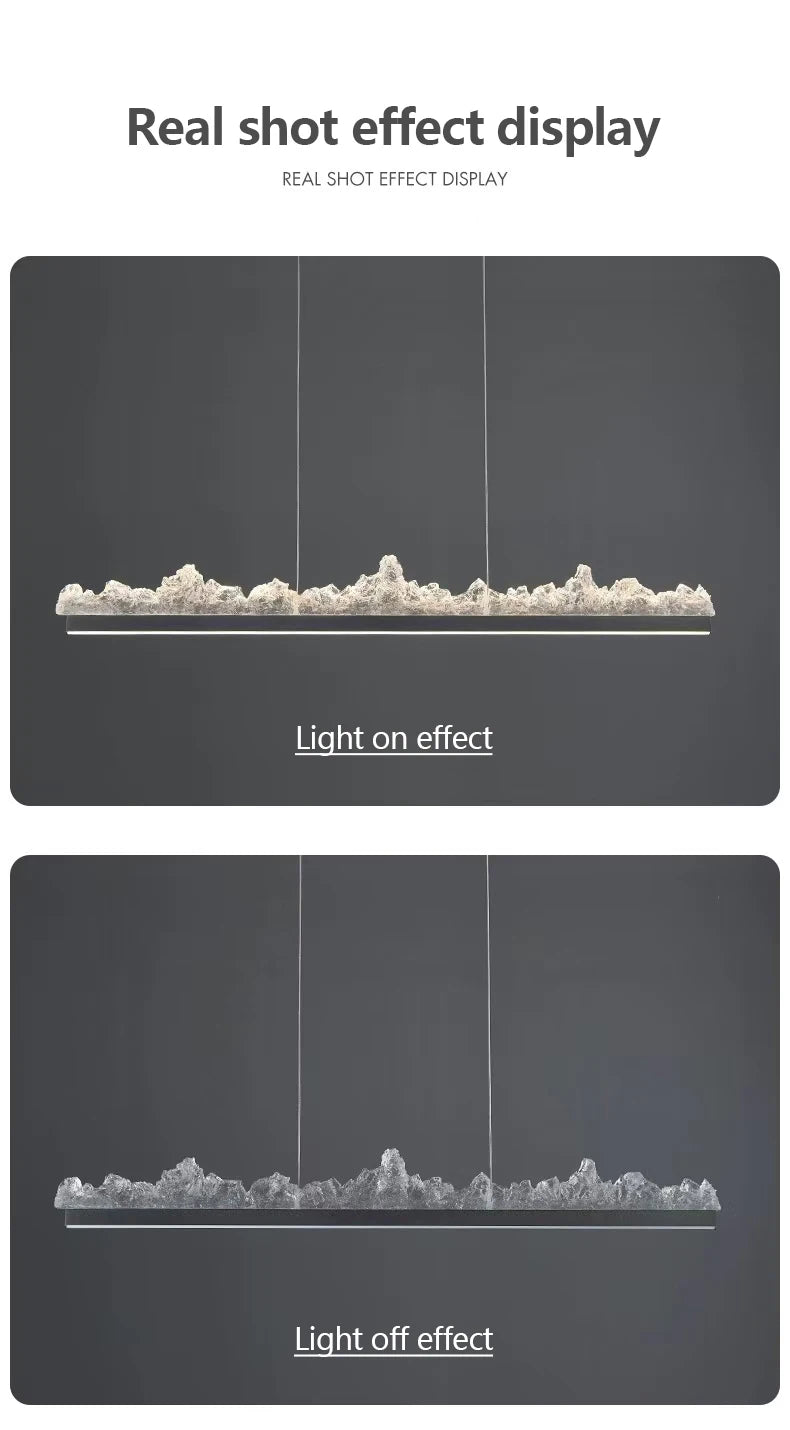 Pendant Light - Italian Minimalist Iceberg Chandeliers Modern Luxury Long Strip Hanging Lights for Bedroom Dining Room Kitchen Island Led Lamp SW-36210123 - SWEET-LIGHTS