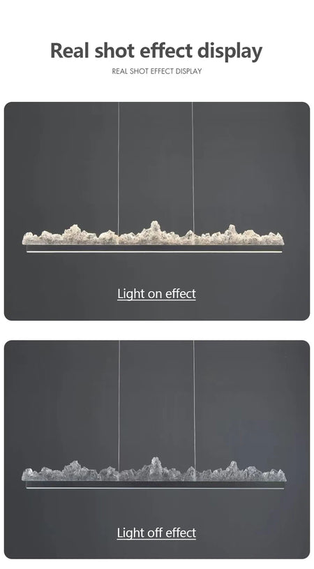 Pendant Light - Italian Minimalist Iceberg Chandeliers Modern Luxury Long Strip Hanging Lights for Bedroom Dining Room Kitchen Island Led Lamp SW-36210123 - SWEET-LIGHTS