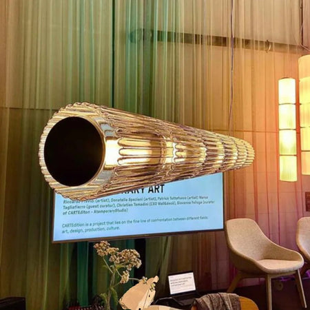 Pendant Light - Restaurant Long Stripe Smoke Gray Glass LED Lamp SW-36210456 - SWEET-LIGHTS