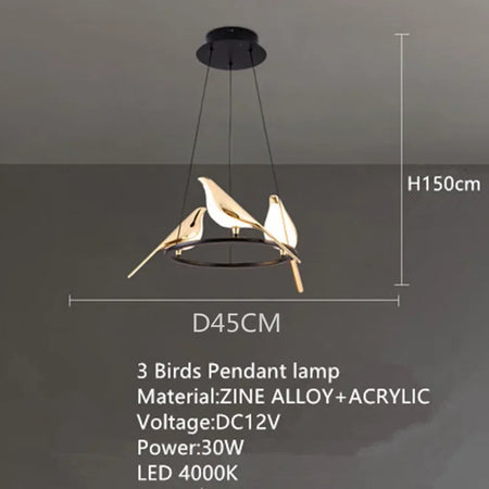 Pendant Light - BUNNY Nordic Postmodern Round LED Bird Light SW-36210789 - SWEET-LIGHTS