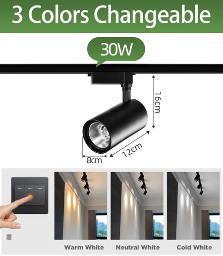 Spotlight - Track Light Led Light Fixture Ceiling Rail Systems Lamp Set Track Lighting Rail Led Spotlight For Home Store SW-36210579 - SWEET-LIGHTS
