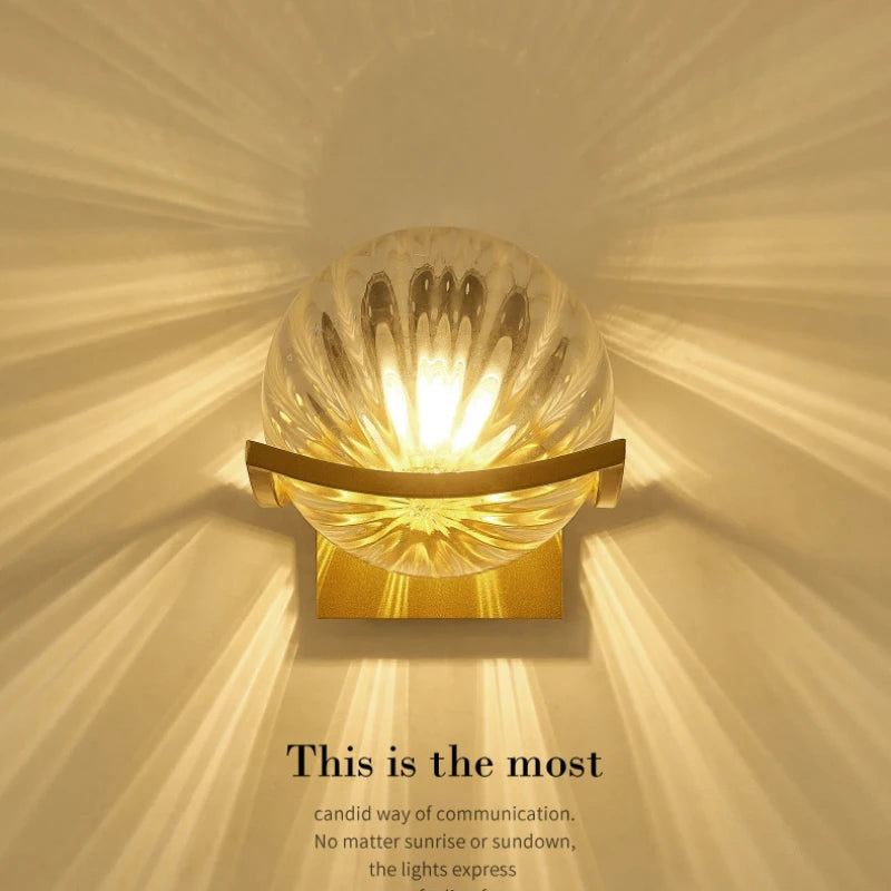 Wall Light - Modern Led Gold Glass Ball Lamp for Indoor Lighting SW-36210347 - SWEET-LIGHTS