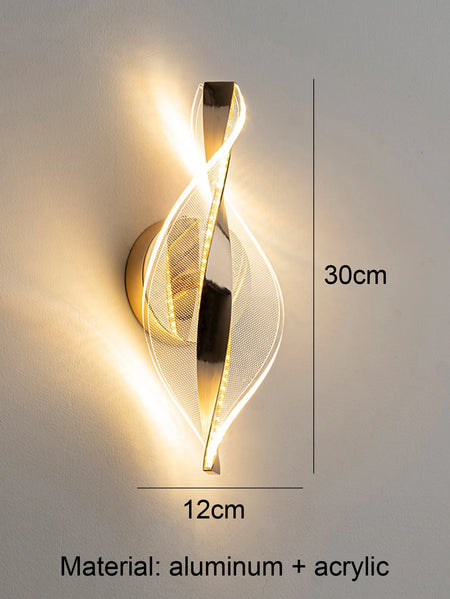 Wall Light - LED Modern 1PC Gold/Black Acrylic Lamp SW-36210345 - SWEET-LIGHTS
