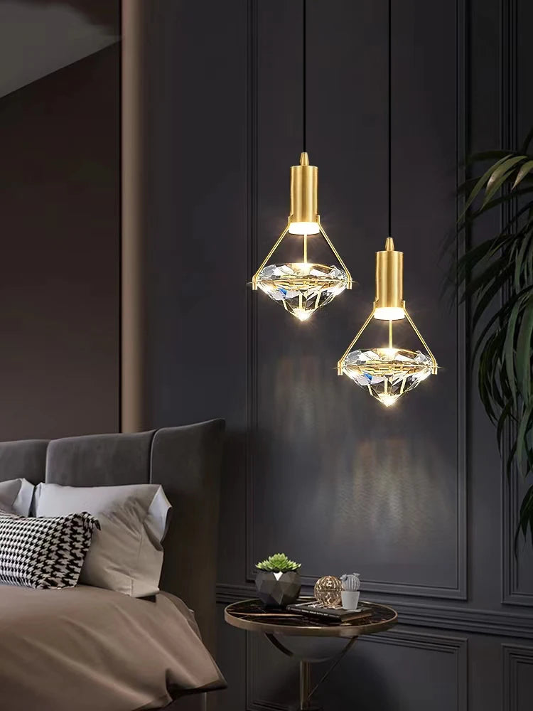 Wall Light - Modern LED Creative Diamond Crystal Wall Lamp Bedroom Bedside Living Room Sconce Indoor Lighting SW-36210123 - SWEET-LIGHTS