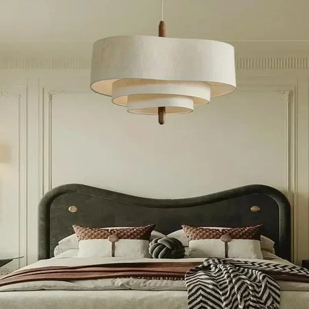Pendant Light - Japanese Wabi Sabi Cloth Ceiling Chandelier LED Fixture SW-36210458 - SWEET-LIGHTS