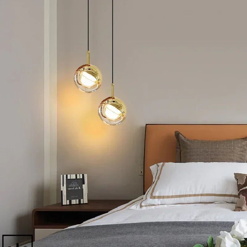 Pendant Light - Creative Round Crystal Dora Long Line for Bedroom and TV Background SW-36214567 - SWEET-LIGHTS
