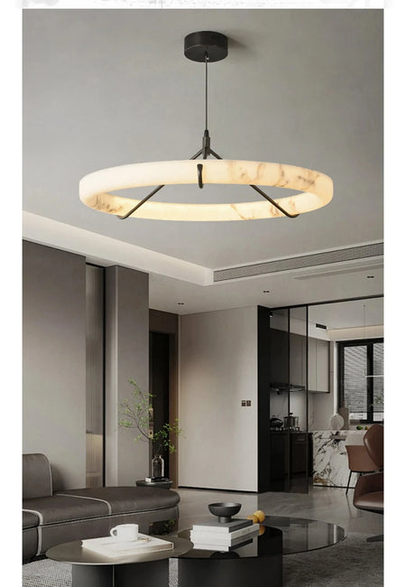 Pendant Light - LED Dimmable Natural Marble Chandelier SW-36210497 - SWEET-LIGHTS