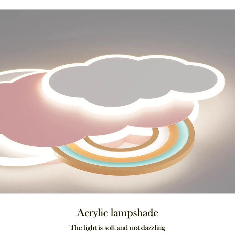 Children Lighting - Rainbow Cloud Ceiling Lights for Pink Girl Bedroom SW-36210348 - SWEET-LIGHTS