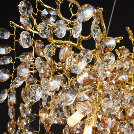 Chandelier - Luxury Gold Crystal Pendant Light for Dining Room SW-36210347 - SWEET-LIGHTS