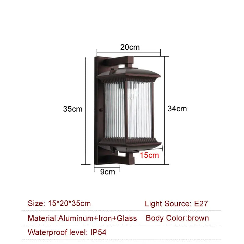 Outdoor Light - Metal Waterproof Outdoor Wall Lamp AC90-260V for Hotel Villa Porch Garden SW-36210457 - SWEET-LIGHTS