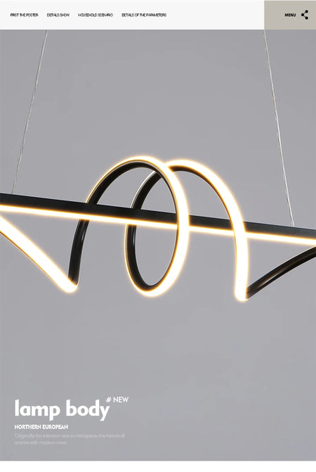 Pendant Light - Modern LED Living Room Hanging Lamp for Dining Table Kitchen Office Home Decor Minimalist SW-36210347 - SWEET-LIGHTS