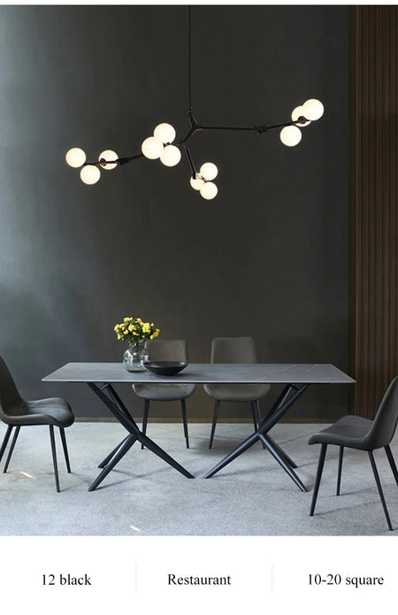 Pendant Light - Modern Tree Branches LED Chandelier with Glass Balls for Living Room and Dining Room SW-36210457 - SWEET-LIGHTS