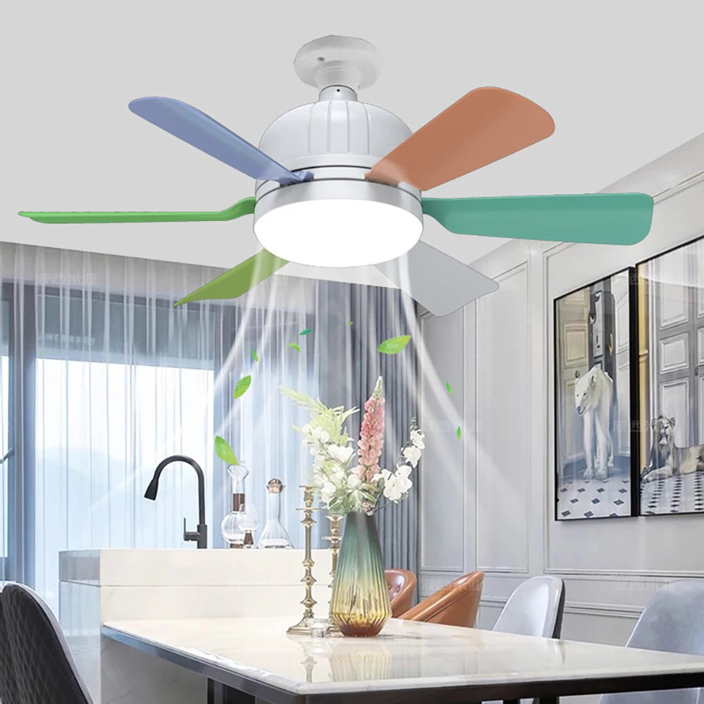 Fans - Smart Remote Controlled E27 Ceiling Fan Light with Timer SW-36210347 - SWEET-LIGHTS