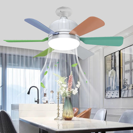 Fans - Smart Remote Controlled E27 Ceiling Fan Light with Timer SW-36210347 - SWEET-LIGHTS