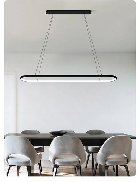 Pendant Light - Modern LED 70/90cm Elliptical Lamp SW-36210789 - SWEET-LIGHTS