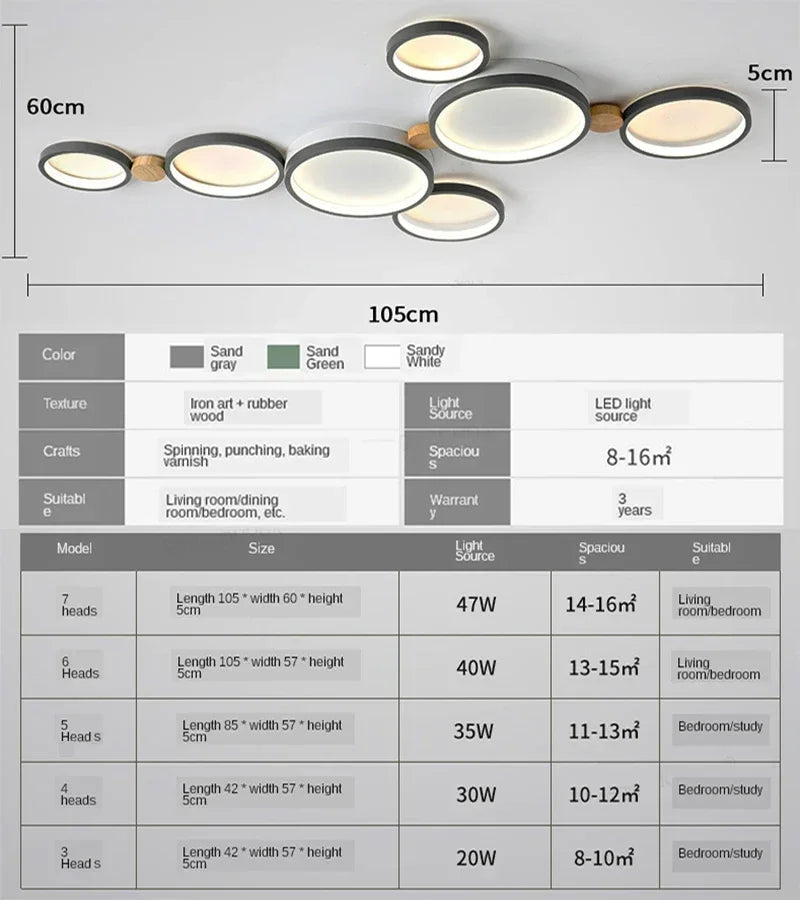 Ceiling Light - Scandinavian Style Indoor Chandelier LED Lamp SW-36210579 - SWEET-LIGHTS