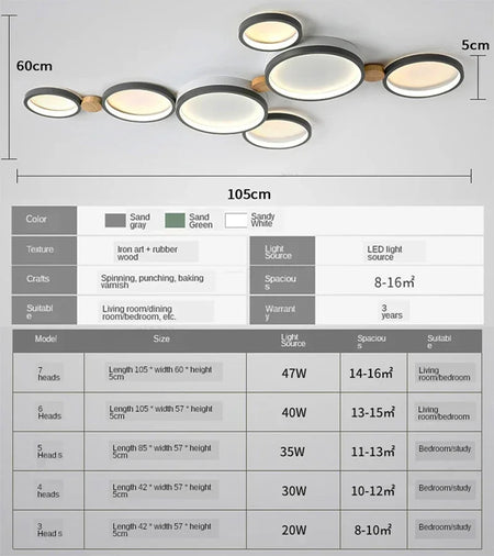 Ceiling Light - Scandinavian Style Indoor Chandelier LED Lamp SW-36210579 - SWEET-LIGHTS