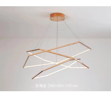 Pendant Light - Modern Luxury Gold Hexagon LED Chandelier SW-36210578 - SWEET-LIGHTS