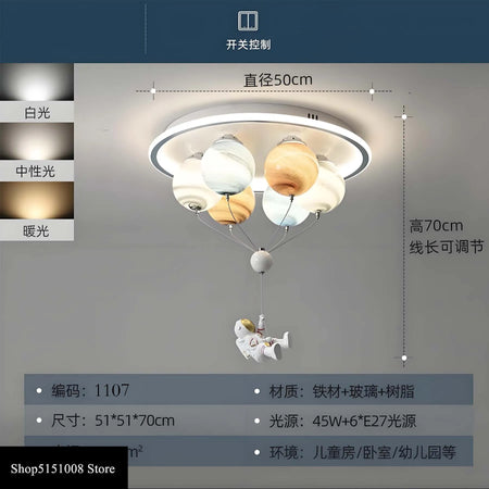 Children Lighting - Modern Astronaut LED Ceiling Light for Kids Room Decor SW-36210438 - SWEET-LIGHTS