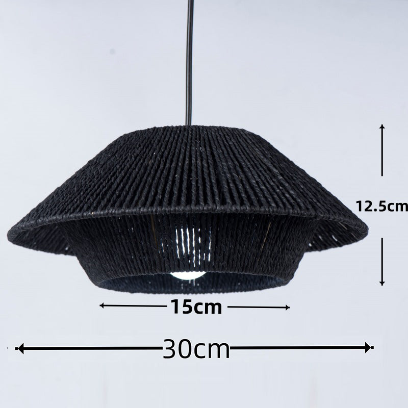 Lampshade - 30cm Paper Rope Hand Knit Vintage Light Cover SW-36210457 - SWEET-LIGHTS