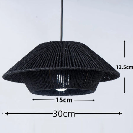 Lampshade - 30cm Paper Rope Hand Knit Vintage Light Cover SW-36210457 - SWEET-LIGHTS