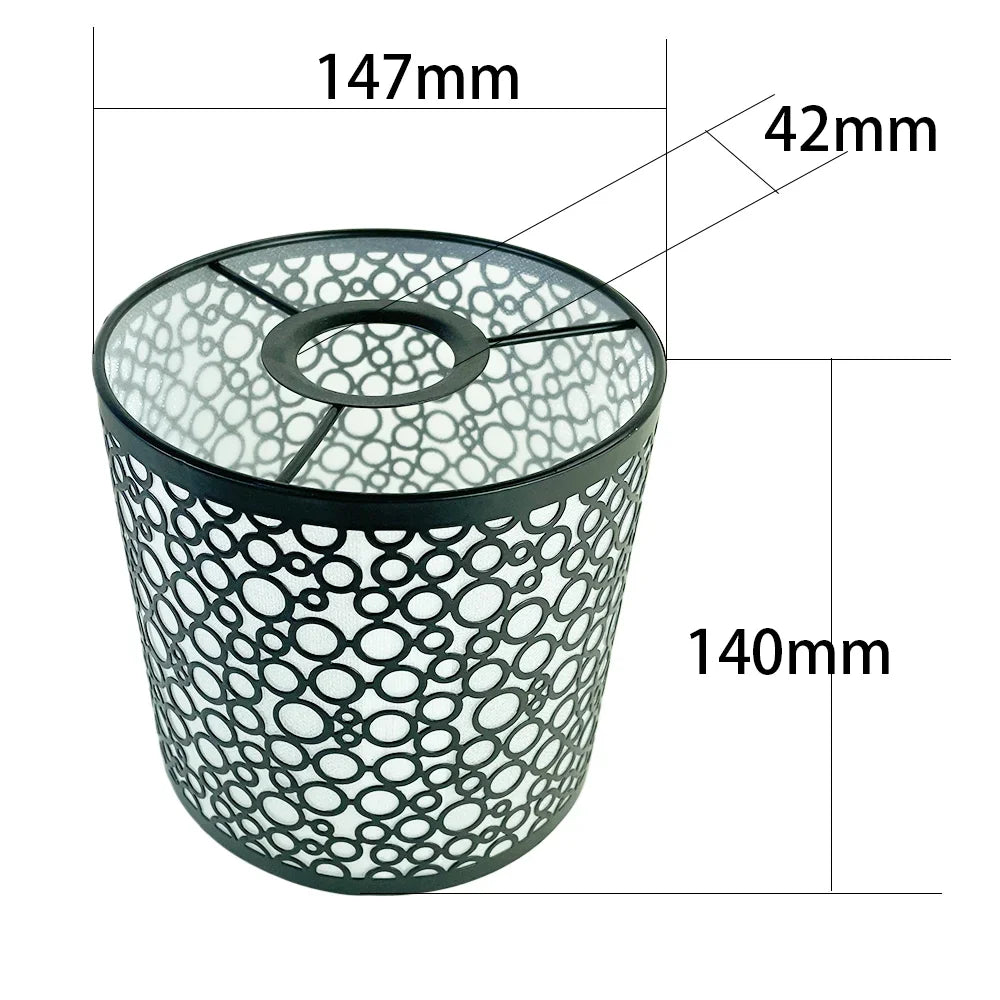 Lampshade - 150mm Modern Cylinder Metal Lampshade with Cutout Design SW-36210457 - SWEET-LIGHTS