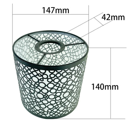 Lampshade - 150mm Modern Cylinder Metal Lampshade with Cutout Design SW-36210457 - SWEET-LIGHTS