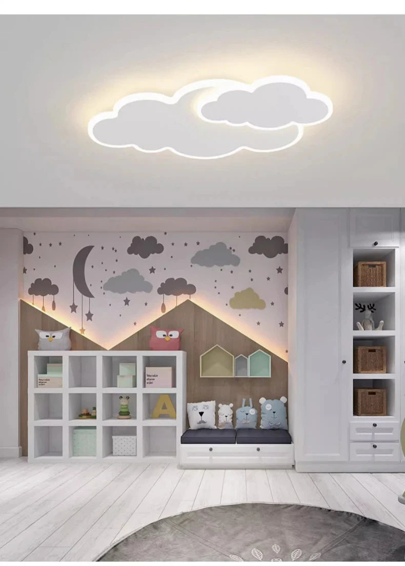 Children Lighting - Creative Cloud Children's Room LED Ceiling Light Modern Bedroom Study Lamp Nordic Designer Fixture SW-36210458 - SWEET-LIGHTS