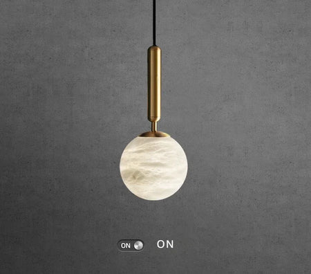 Pendant Light - Modern Marble All Copper Single Head Lamp SW-36210789 - SWEET-LIGHTS