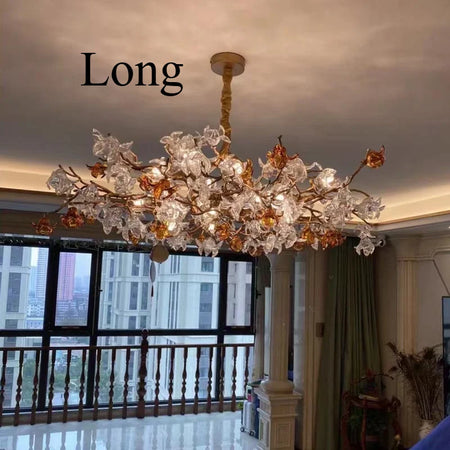 Chandelier - Style Vintage Copper Flower LED Light SW-36210458 - SWEET-LIGHTS