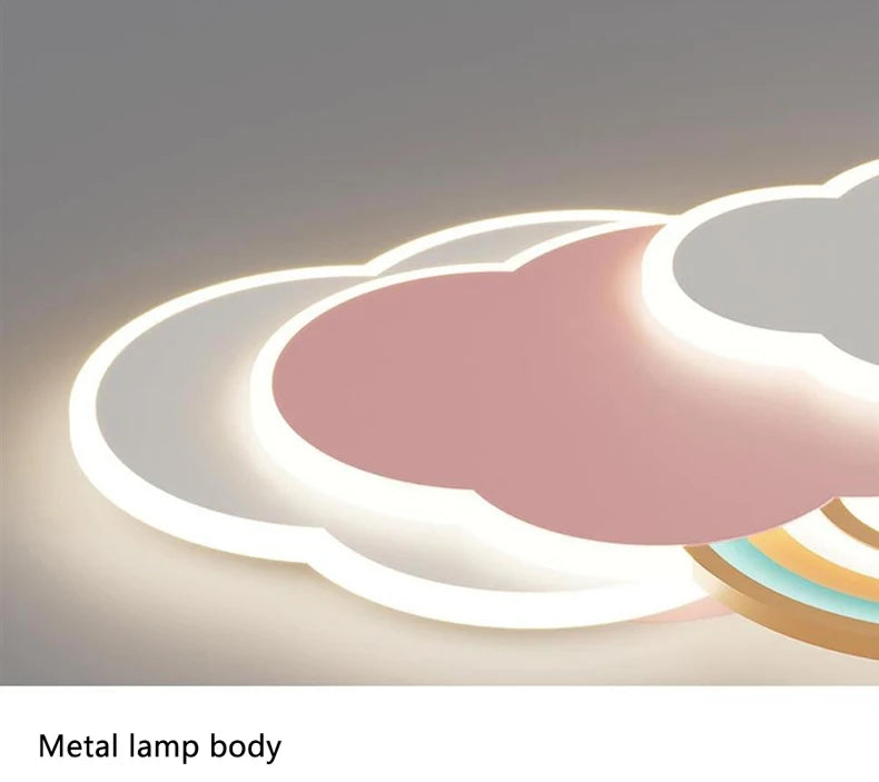 Children Lighting - Romantic Rainbow Cloud Ceiling Lamps 50cm 60cm Pink Light Remote Control SW-36210345 - SWEET-LIGHTS